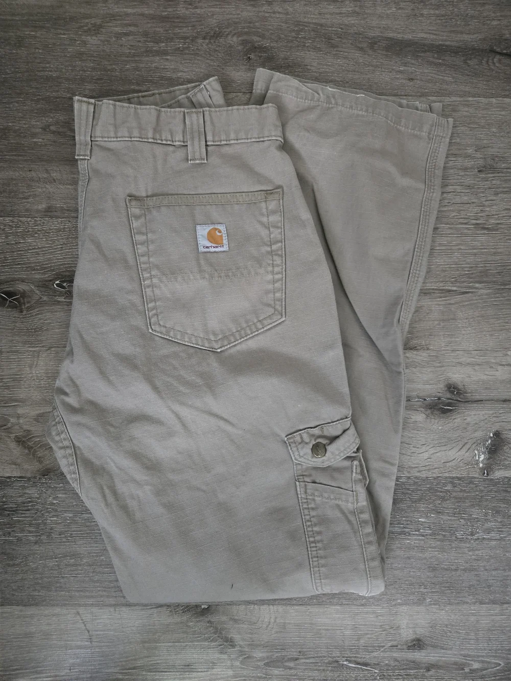 Carhartt Khaki/Tan Cargo Pants with Multiple Utility Pockets